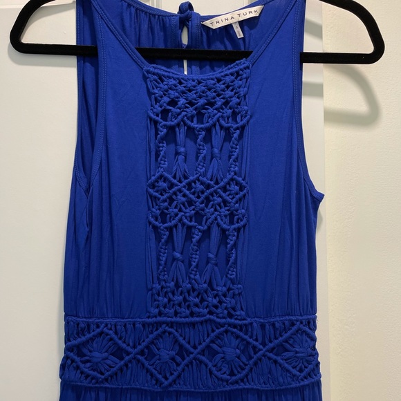 Trina Turk Blue Maxi Dress - Size 0 - Picture 1 of 5